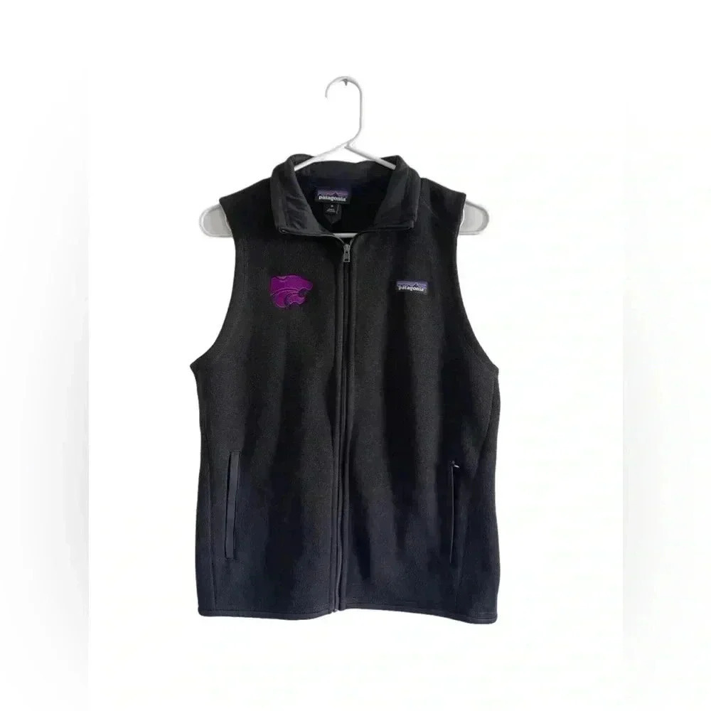 Patagonia Women's Black Better Sweater Vest -Kansas State Wildcats embroidery.